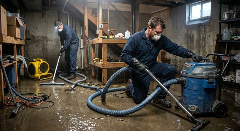 Basement Water Extraction in Napa, CA